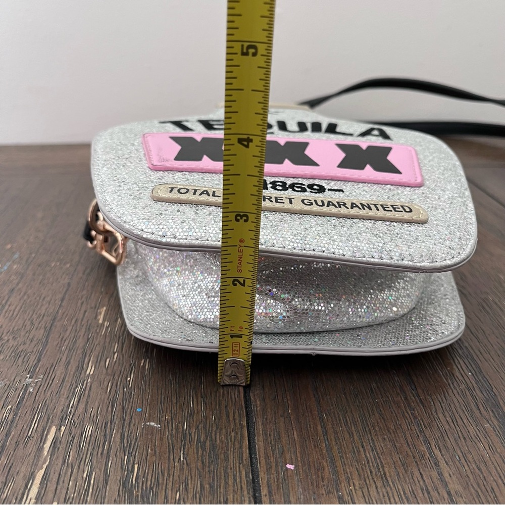 Anne Klein Silver Tequila Crossbody Bag Purse - Picture 6 of 7